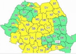 Iașul, din nou sub cod galben de instabilitate atmosferică până miercuri noaptea