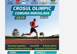 Crosul olimpic-Comuna Miroslava, ediţia a II-a, Sâmbătă 8 iunie ora 8.30