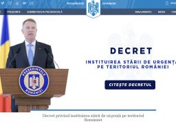 Decret semnat de Președintele României, domnul Klaus Iohannis, privind instituirea stării de urgență pe teritoriul României