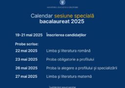 A fost publicat în Monitorul Oficial calendarul sesiunii speciale a examenului național de bacalaureat – 2025.